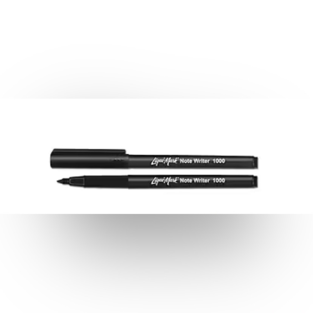 Liqui-Mark Note Writer Fiber Point Markers black 50 lot